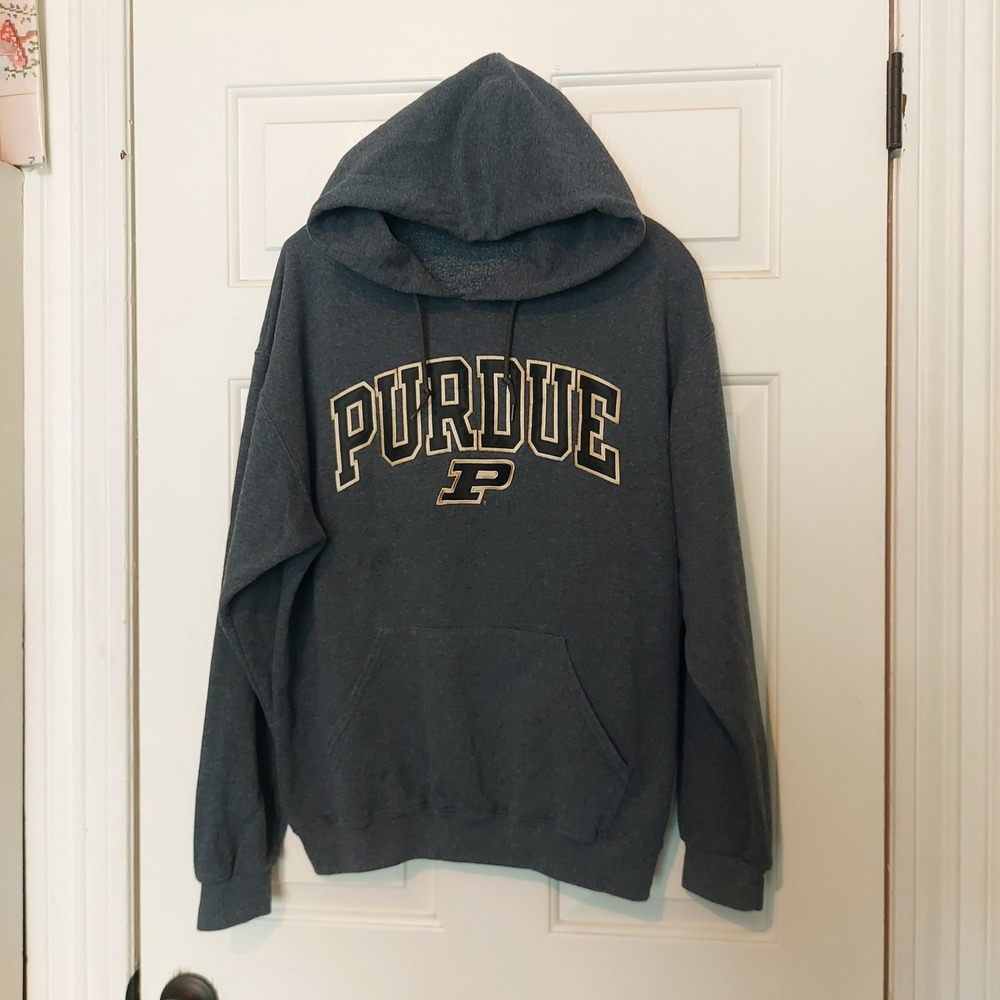 Jerzees NuBlend Purdue University Boilermakers Hoodie Charcoal Gray Mens Large